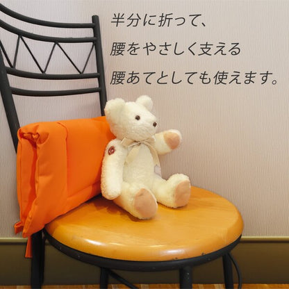 薄型シートクッション/座布団 【ブルー】 紐付き 洗える 日本製 『オックス』