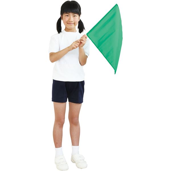 （まとめ）サテン小旗 メタリックレッド 【×10個セット】