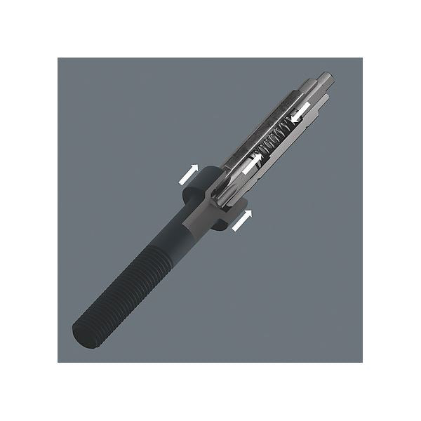 WERA ヴェラ 六角穴付きネジ・トルクスネジ用 4in1 ドライバービット 差込6.35mm 刃先サイズ2.5・5・6mm・TX25 全長37mm 073202