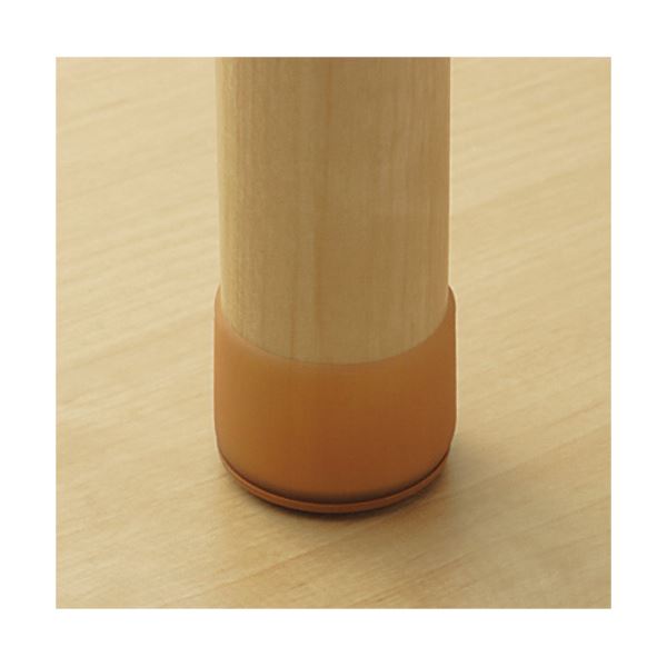 （まとめ） レック脚ピタキャップ 丸・角兼用 S 茶色 O-339 1パック（4個） 【×2セット】