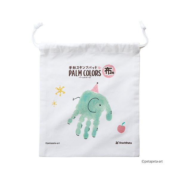 （まとめ）シヤチハタ 手形スタンプパッドパームカラーズ 布用 しろ HPF-A/H-W 1個【×3セット】