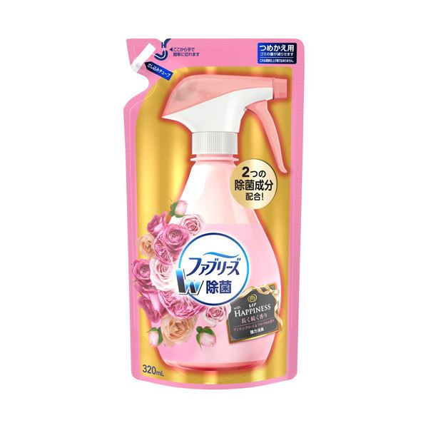 （まとめ） P＆Gファブリーズ with レノアハピネス アンティークローズ＆フローラルの香り つめかえ用 320ml 1個 【×3セット】