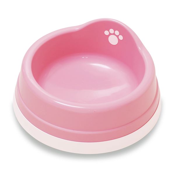 （まとめ）すべり止め付きペット皿 小 ライトピンク【×5セット】 (犬猫用品/食器)【代引不可】