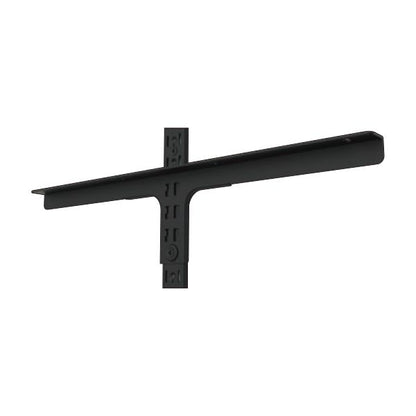 (まとめ）シングル棚受 SG-T280B T型 280mm ブラック（×4個セット）