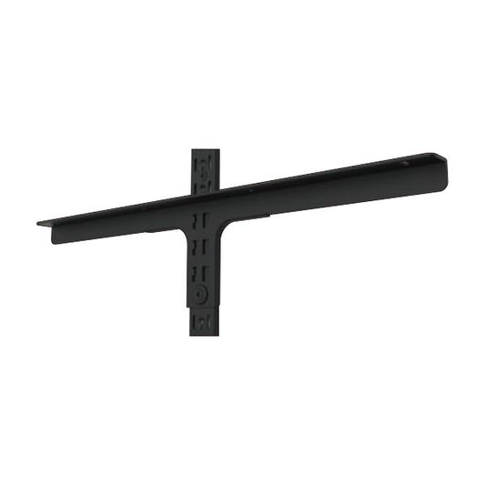 (まとめ）シングル棚受 SG-T280B T型 280mm ブラック（×4個セット）