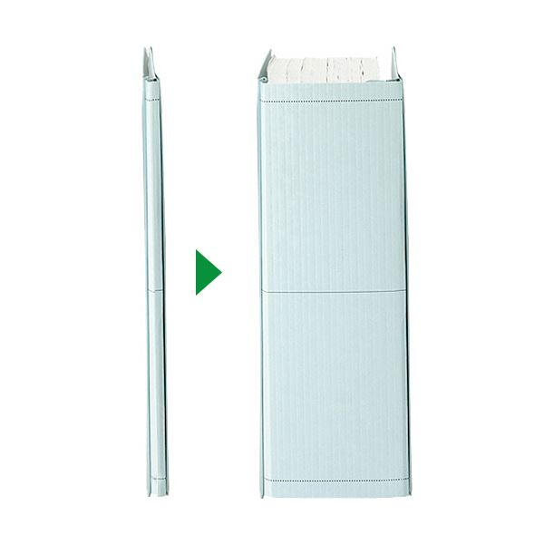 （まとめ） TANOSEE背幅伸縮フラットファイル A4ヨコ 800枚収容 背幅13-93mm 青 1冊 【×5セット】