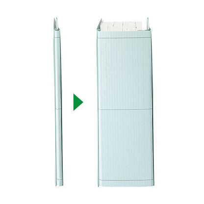 （まとめ） TANOSEE背幅伸縮フラットファイル A4ヨコ 800枚収容 背幅13-93mm 青 1冊 【×5セット】