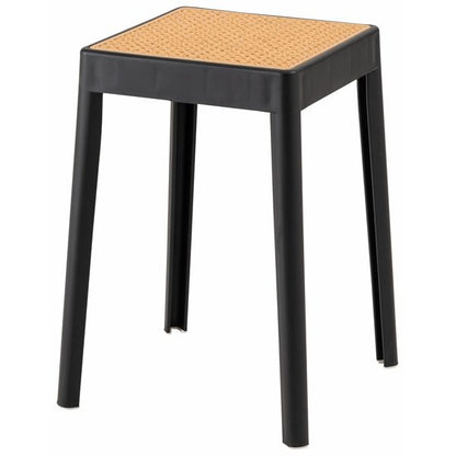 スツール 約W34×D34×H46cm ブラック スタッキング可 軽量 椅子 スタッキングスツール インテリア家具 完成品