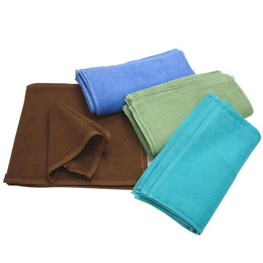 業務用 ハンドタオル/おしぼり 【ブルー 12枚セット】 120匁 34cm×34cm 綿100％ 〔美容院 整骨院〕