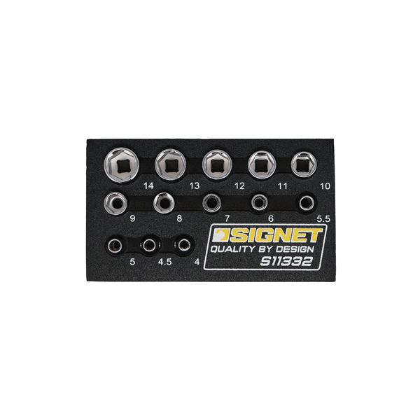 SIGNET シグネット 13点入 1/4DR ソケットセット DESIGNトレー付 11332
