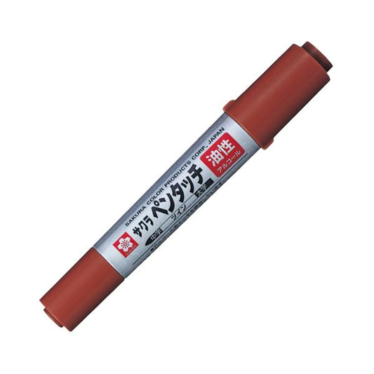 サクラクレパス油性マーカー ペンタッチツイン ちゃいろ PK-T#12 1セット（10本）