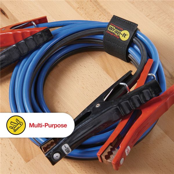 Wrap-It ラップイット 配線コード収納ストラップ 12X2inch 4個入BK 704-12B 工具 ツール DIY 作業工具