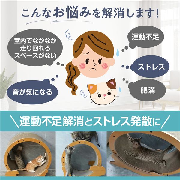 HappyDays キャットランニングマシン M 爪とぎ替え 猫用玩具【代引不可】