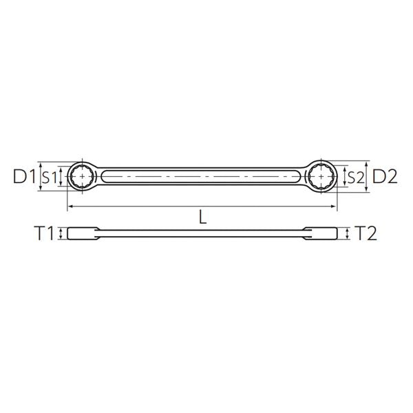 KTC 京都機械工具 ストレートロング メガネレンチ 12X14mm M150-12X14 レンチ 工具 ツール DIY 作業工具