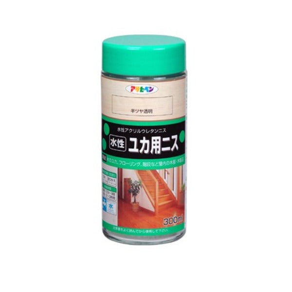 水性ユカ用ニス 半ツヤ透明 300ML【代引不可】