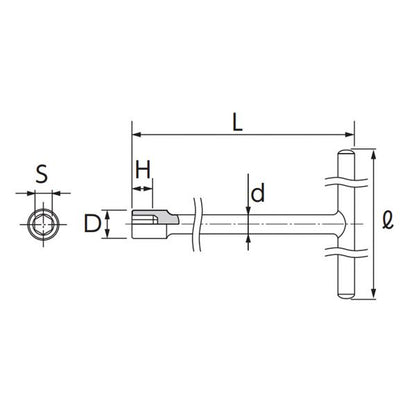KTC 京都機械工具 T形レンチ 10mm TH-10 レンチ 工具 ツール DIY 作業工具