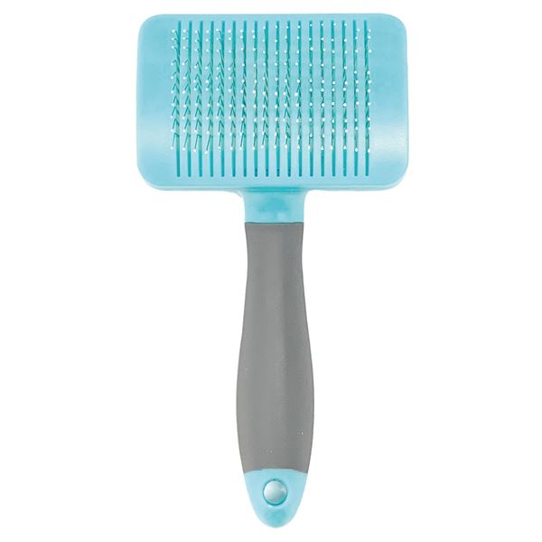 Self Trimmer プッシュ掃除式 肌に優しいスリッカーブラシ レギュラー （ペット用品）【代引不可】