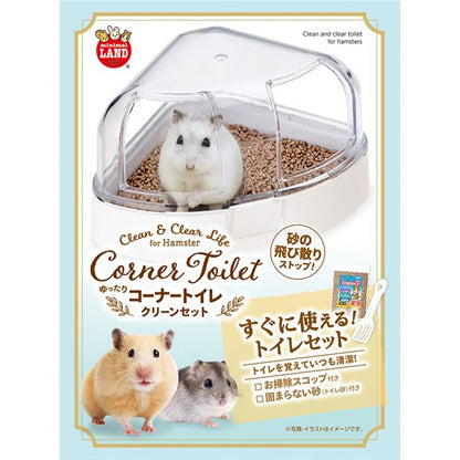（まとめ）ゆったりコーナートイレクリーンセット【×5セット】 (小動物用品/トイレ・砂・シーツ)【代引不可】