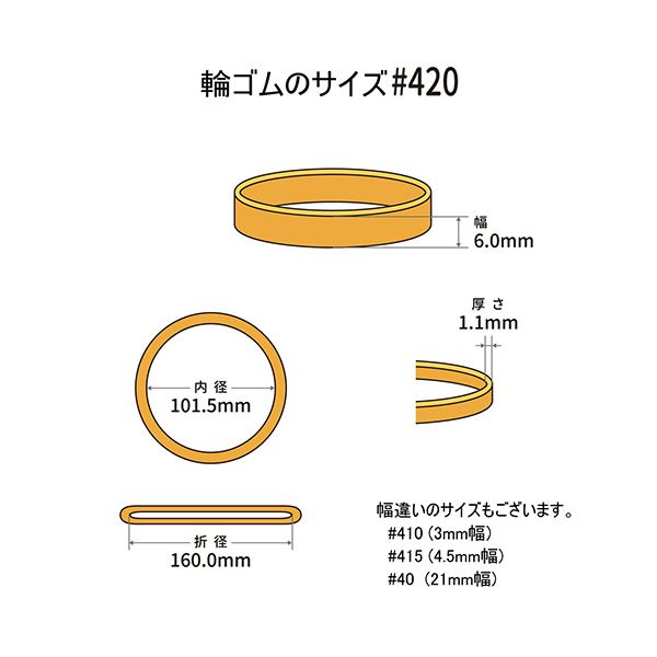 （まとめ） 共和 オーバンド#420 内径101.5mm 50g入 透明袋 GNA-N-017 1袋 【×3セット】