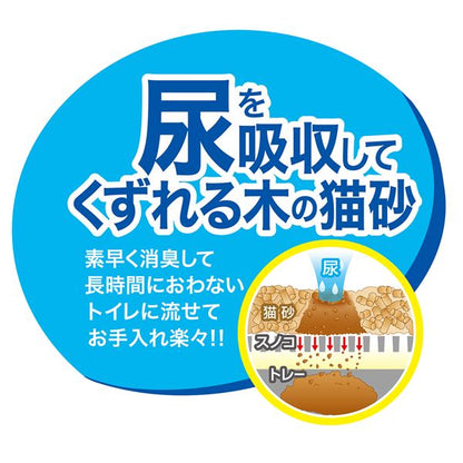 （まとめ）システムトイレ専用 トイレに流せる猫砂 デオンDサンド 4L【×2セット】 (猫砂)【代引不可】