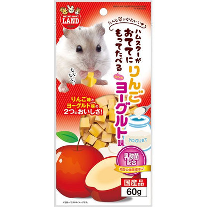 （まとめ）マルカン おててにもってたべるスイーツ りんごヨーグルト味 60g ハムスターフード 【×10セット】【代引不可】