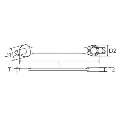 KTC 京都機械工具 ラチェットコンビネーションレンチ 11mm MSR1A-11 レンチ 工具 ツール DIY 作業工具