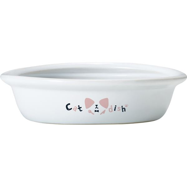 （まとめ）こぼれにくい陶製食器 にゃんこ用【×3セット】 (猫用品/食器)【代引不可】