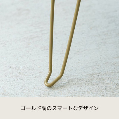 ニーナ 幅45折りたたみテーブル(ピンク) 幅45cm 脚カラー：ゴールド 机 折り畳み ローテーブル 折れ脚 ナチュラル パステル ミニ コンパクト 小さい 北欧 韓国インテリア 完成品 NK-745