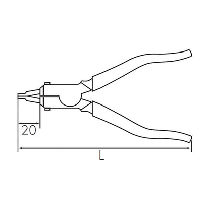 KTC 京都機械工具 平型スナップリングプライヤー軸用 SOP-173 プライヤー 工具 ツール DIY 作業工具