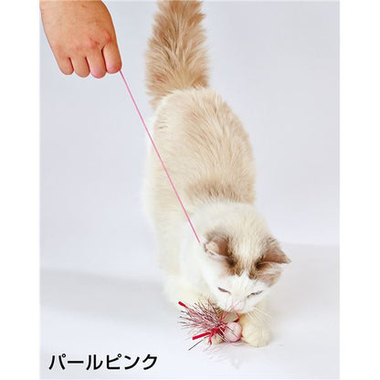 （まとめ）Happiness Cat ひもじゃらし パールピンク【×5セット】 (猫用玩具)【代引不可】