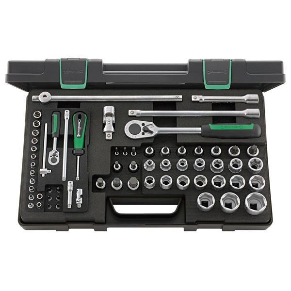 STAHLWILLE スタビレー 63点入 1/4SQ・1/2SQ ソケットレンチセット ケース付 全長483mm 86TXKN 工具 ツール DIY 作業工具