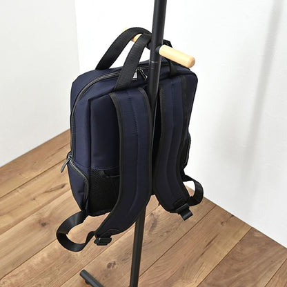 コンパクト スタンドハンガーラック/コートハンガー 【ブラック】 幅40cm 立て掛けタイプ 最大約8着可