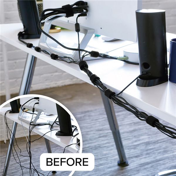 Wrap-It ラップイット 配線コード収納ロール 3.7mX1.9cm BK 400-12X75PBL 工具 ツール DIY 作業工具