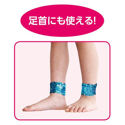 （まとめ）メタリックリストバンド ピンク 【×10個セット】