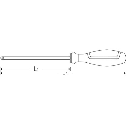 STAHLWILLE スタビレー ポジドライブドライバー PZ0 軸長60mm 全長145mm 4640-0N 工具 ツール DIY 作業工具