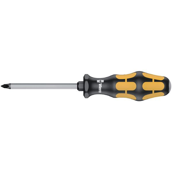WERA ヴェラ Kraftform ハンドル 根本六角 貫通 プラスドライバー 先端サイズPH2 軸長100mm 100076 工具 ツール DIY 作業工具