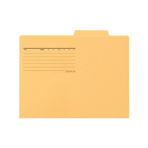 プラス 間伐材 個別フォルダー A4イエロー FL-061KIF 1セット(10冊)