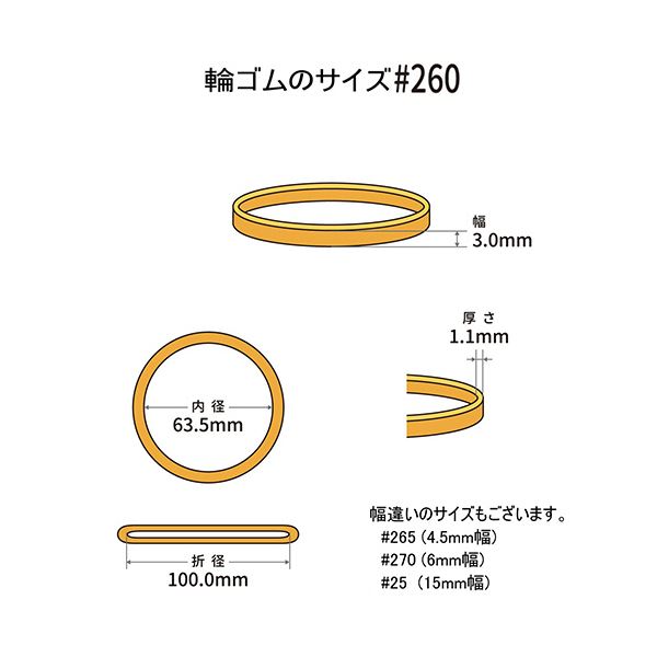 （まとめ） 共和 オーバンド#260 内径63.5mm 50g入 透明袋 GKA-N-001 1袋 【×3セット】
