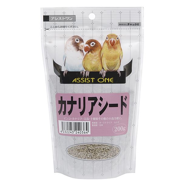 （まとめ）アシストONE カナリアシード 200g 鳥エサ 【×10セット】【代引不可】