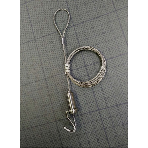 額吊り ミニワイヤー 額縁吊金具 12kgまで 全長：自在1000ｍｍ 日本製 0852 展示用具