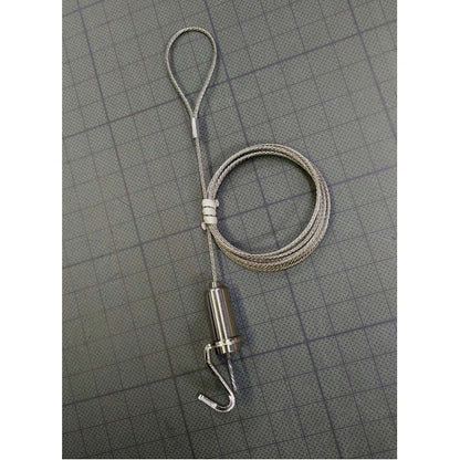 額吊り ミニワイヤー 額縁吊金具 12kgまで 全長：自在1000ｍｍ 日本製 0852 展示用具