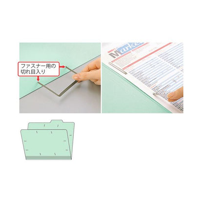 （まとめ） プラスカットフォルダー 5山 A4 マチなし ブルー FL-065IF 1パック（5冊） 【×3セット】