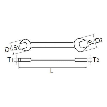 KTC 京都機械工具 スパナ 20X22mm JAN付 S2-2022-F 工具 ツール DIY 作業工具