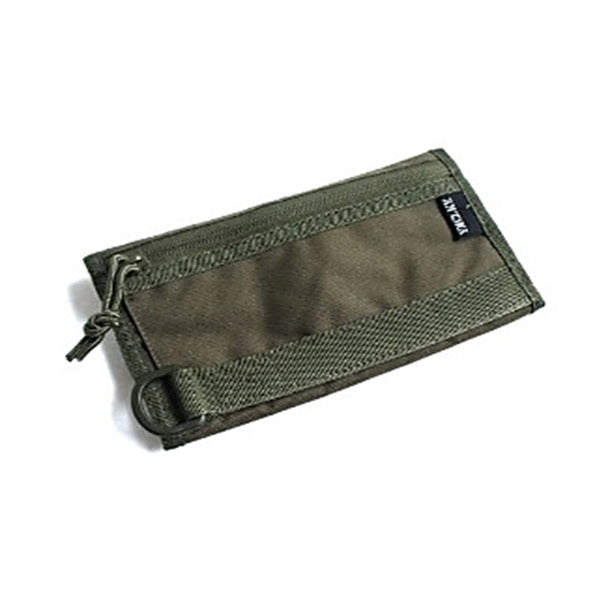 ウォーレット 財布 約20cm×11cm ブラック モール対応 防水布仕様 カード入×12 札入れ×1 ジッパー付小銭入×1 ウォレット