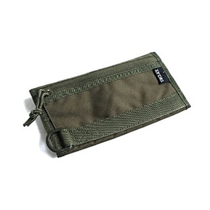ウォーレット 財布 約20cm×11cm ブラック モール対応 防水布仕様 カード入×12 札入れ×1 ジッパー付小銭入×1 ウォレット