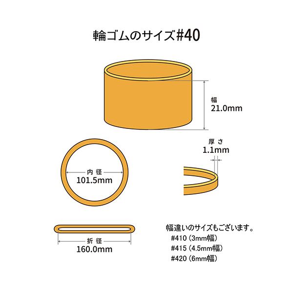 （まとめ） 共和 オーバンド#40 内径101.5mm 50g入 透明袋 GNA-N-009 1袋 【×3セット】