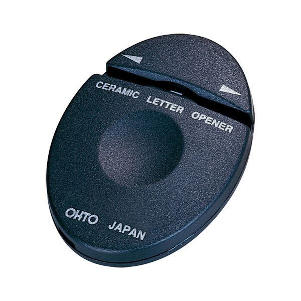 （まとめ） オートセラミックレターオープナー 黒 CLO-A-BK 1個 【×3セット】
