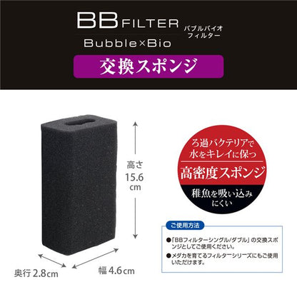 （まとめ）ベストロカ BBフィルター 交換スポンジ 2個入【×3セット】 (観賞魚/水槽用品)【代引不可】