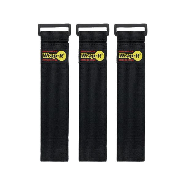 Wrap-It ラップイット 配線コード収納ストラップ 18X2inch 3個入BK 703-18B 工具 ツール DIY 作業工具
