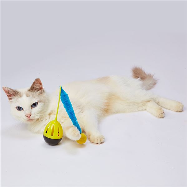 （まとめ）Happiness Cat ゆらゆらウールボール【×3セット】 (猫用玩具)【代引不可】
